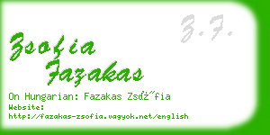 zsofia fazakas business card